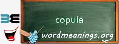 WordMeaning blackboard for copula